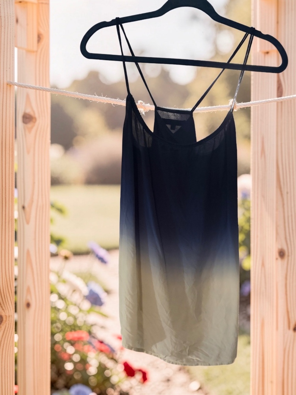 Madewell 100% Silk Blue Ombre Dip-Dye Camisole/Tank Size 0